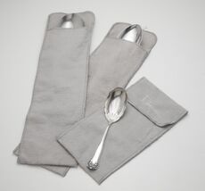 3 ROBINSONS FLANNEL LARGE SILVERWARE PIECES STORAGE POUCHES ANTI TARNISH... - $12.86