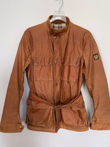 Belstaff Trialmaster Gold Label Waxed Belted Jacket Brown Medium Motorcycle - $279.00