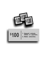 Vending Machine Coin Change Slot Decal $1.00 Fits Cavalier USS Soda Soft... - £11.74 GBP