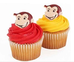 12 Curious George Cupcake Rings, Approx. 1.5, Food Safe - £7.29 GBP