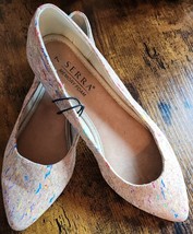 SERRA ~ Slip-On Flats ~ Women&#39;s Size 7 ~ Faux Cork ~ Memory Foam Shoes - £20.86 GBP