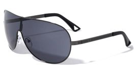 Dweebzilla Khan Wrap Around One Piece Shield Lens Aviator Sunglasses (Black Gunm - £10.88 GBP+