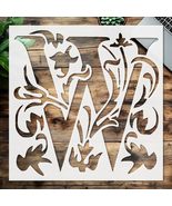 Stencil Large Letter W with Patterns, Plastic Reusable, Reusable Plastic... - €13,65 EUR
