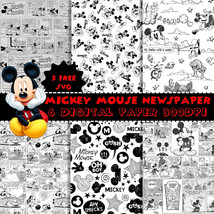 Mickey Mouse News Paper Png, Disney News Paper Png, Disney Digital paper... - £2.19 GBP