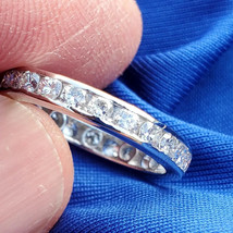 Earth mined Diamond Eternity Wedding Band Deco Style Anniversary Ring Size 6 - $5,265.55 CAD