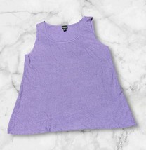 Eileen Fisher medium Italian Yarn Cotton Blend Purple Knitted tank top Women - £14.55 GBP