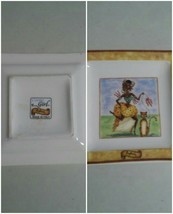 Cute Cosmo Girl Africa Square Porcelain Plate Dish 6.5x6.5 Inch - £9.54 GBP