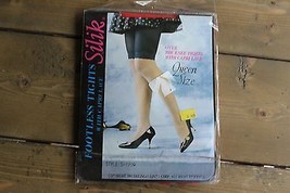 Vintage NWT Silik Queen Size Footless Tights w/ Capri Lace Red Up to 250lbs - £7.10 GBP
