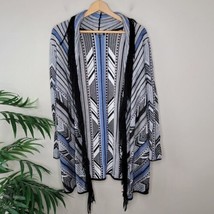 Nic + Zoe | Aztec Fringe Open Cardigan Sweater, size medium - £24.34 GBP
