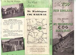 The Top of New England 3 1/2 Miles by Mt, Washington Cog Railway Brochur... - $17.82