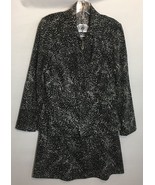 Notations Black and Gray Animal Print Two Piece Jacket and A Line Skirt ... - $21.77