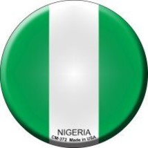 Nigeria  Novelty Metal Mini Circle Magnet CM-372 - $12.95