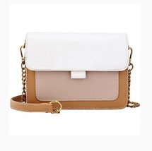 Yogodlns Contrast color Leather Crossbody Bag For Women Travel bag Fashion Simpl - £32.30 GBP