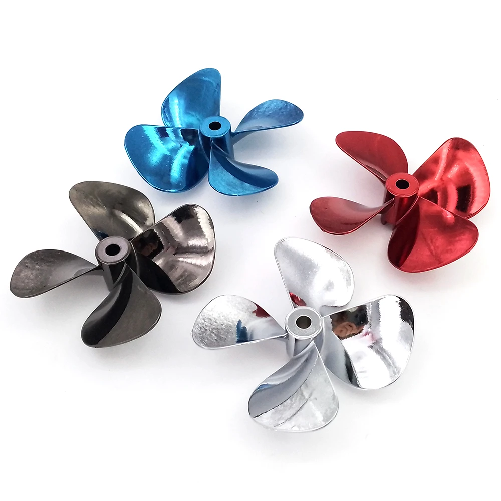 4-Blades 60mm RC Boat Propeller Metal Prop CW/CCW Impellers for 4mm Shaft RC - £16.48 GBP+