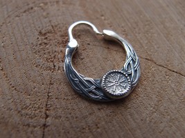 Helm of Awe Aegishjalmr men earring 0.7 inch sterling silver FREE SHIPPING vikin - £42.63 GBP