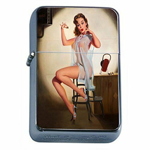 Pin Up Girl D 178 Oil Lighter  Vintage Cigarette Smoking