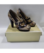 Michael Kors Women&#39;s Morgandy T-Strap Snakeskin Platform Dress Sandals S... - £19.39 GBP