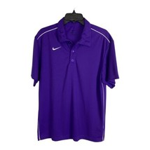 Nike LSU Mens Polo Shirt Size Small Purple Short Sleeve Button Norm Core - £16.94 GBP