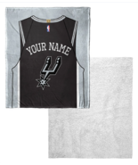 San Antonio Spurs &quot;Jersey&quot; Personalized Silk Touch Sherpa Throw Blanket - $109.74 CAD