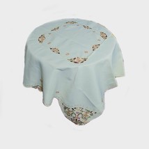 Ecri Tablecloth, Square Embroidered Tablecloth, Rustic Table Decor, 52x52&quot; - £38.31 GBP