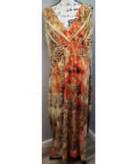 Fresh Of La Long Maxi Dress Womens 3X Multi Floral Polyester Smock Waist... - $32.40