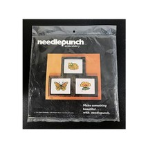 Vintage 1978 Sealed Needle punch Miniature Embroidery Kit Cat Butterfly - $9.95