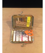 Vintage 60s mini sewing kit with gold snap closure - £10.18 GBP