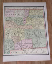 1887 Original Antique Map Of New Mexico - £19.59 GBP