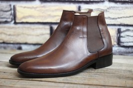 Handmade Leather Brown Chelsea boot, Men Ankle Chelsea boot - £124.22 GBP