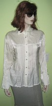 Vintage WOMEN&#39;S Ladies CANDY Long Sleeve button down white Shirt  - £19.97 GBP