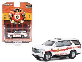 2021 Chevrolet Tahoe White with Red Stripes &quot;Mastic Beach Fire-Rescue Chief - M - £14.49 GBP