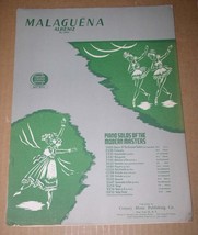 Malaguena Sheet Music Vintage 1941 Century Music Publishing - £19.92 GBP