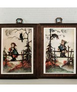 (2) Hummel Red Riding Hood &amp; Wanderer Boy Raven Forest Artworks Mounted ... - $17.82