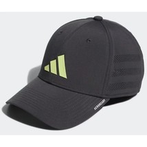 ADIDAS Gameday 4 Stretch Fit Hat Carbon Grey/Pulse Lime Men’s L/XL 5157019B NEW - £18.98 GBP