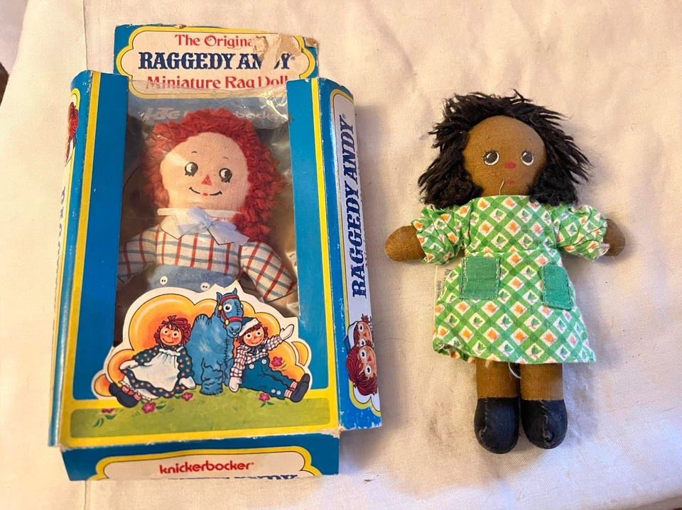 Vintage 6" Beloved Belindy Cloth Doll 1974 + Raggedy Andy Knickerbocker - $20.90