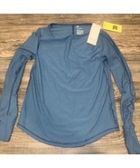 Girls&#39; Long Sleeve Studio T-Shirt - All in Motion Blue Size Med(7/8). NW... - £7.78 GBP