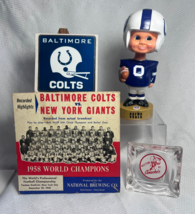 Baltimore Colts VTG Lot Football NFL Sticker 45 LP Bobble Head Ameches Ashtray - £39.65 GBP
