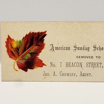 Antique Victorian c1890s Advertisement Business Card Boston School 3.25 ... - $24.00