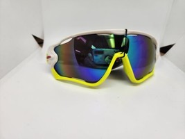 Oulaiou Sunglasses Mens White And Yellow Neon Sunglasses With Multicolor... - £9.09 GBP