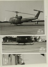 Vintage US Military Army 3PC Lot Helicopter Photos Prints Bell UH-1D Iro... - $24.74