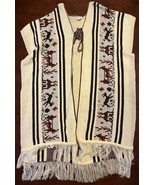 Vintage 70’s Knit Front Tie Poncho - Made In Mexico - €12,15 EUR