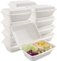I00000 125Pack 7&quot;X5&quot; Compostable Food Containers - Biodegradable Take Ou... - £40.64 GBP