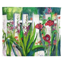 Betsy Drake Fence &amp; Flowers Outdoor Wall Hanging 24x30 - £39.14 GBP