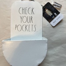 Rae Dunn “Check Your Pockets” Laundry Hanging Tin Change Collector - $19.95
