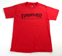  Thrasher Huf Worldwide Asia Stoops 2014 Tour TShirt Back Graphic Red Mens Small - £31.44 GBP