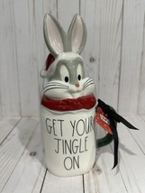 Christmas Rae Dunn Bugs Bunny Mug- &quot;Get Your Jingle On&quot; Looney Tunes New - £37.96 GBP