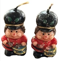 Vintage Russ Berrie Christmas Drummer Boy Candle Figures Holiday Decor - £11.67 GBP