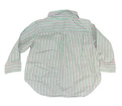 Ralph Lauren Baby Boys Striped Button Down Shirt Green Pink 12M Polo image 6