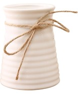Anding 5.7Inches Modern Ribbed Design Small White Ceramic Decorative Tab... - $831.25 MXN