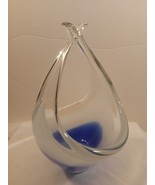 Vintage Hand-Blown Murano Sommerso Freeform/ Loop Basket Vase Bowl Decor... - £44.99 GBP